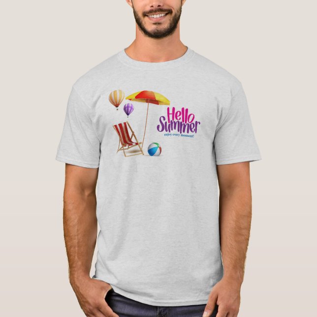 T-shirt Bonjour l'été  (Devant)