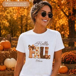 T-shirt Bonjour Lettres de Style Patchwork Personnalisées