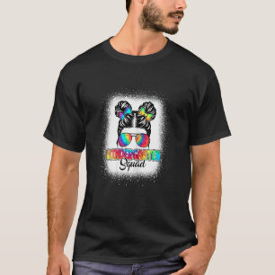 T-shirt Bonjour maternelle Messy Bun Girl Team Kinder Back