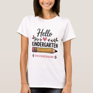 T-shirt Bonjour maternelle personnalisé retour à l'école