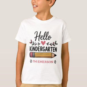 T-shirt Bonjour maternelle personnalisé retour à l'école