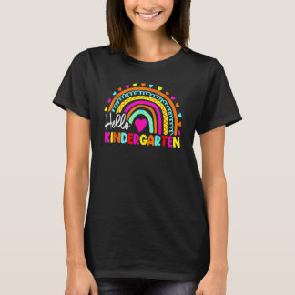 T-shirt Bonjour Maternelle Rainbow Retour À L'École Enseig