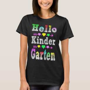 T-shirt Bonjour maternelle retour à l'école fille élève th