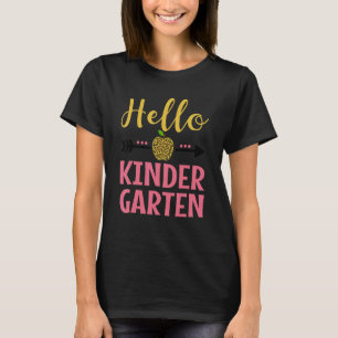 T-shirt Bonjour Maternelle Retour à l'école Filles Enseign