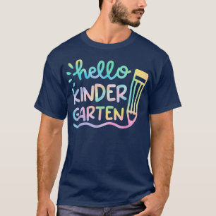 T-shirt Bonjour maternelle Tie Dye Enseignants Enfants Ret