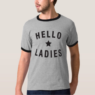 T-shirt Bonjour Mesdames, Design Homme en Noir