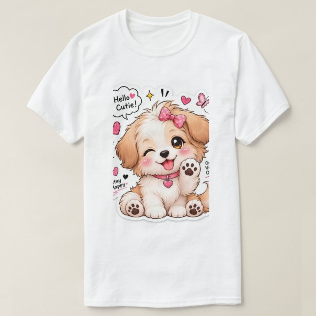 T-shirt Bonjour Mignon  (Design devant)