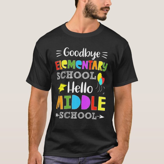 T-shirt Bonjour Milieu de l'école secondaire Grads Primair (Devant)
