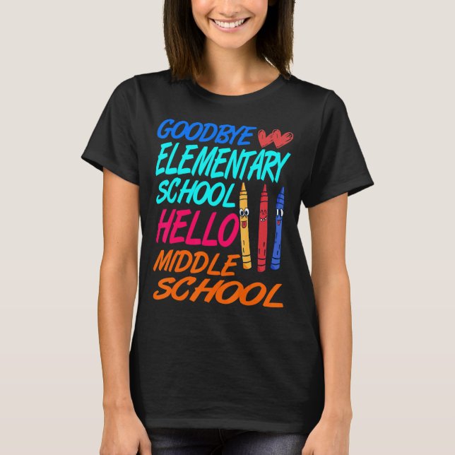 T-shirt Bonjour Milieu de l'enseignement primaire Présente (Devant)