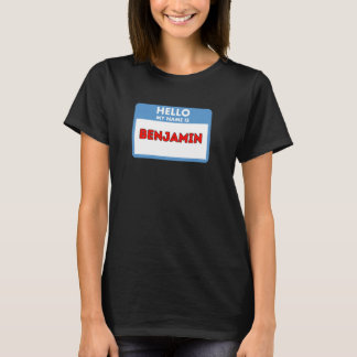 T-shirt Bonjour Mon nom est Benjamin - Nametag Theme Cadea
