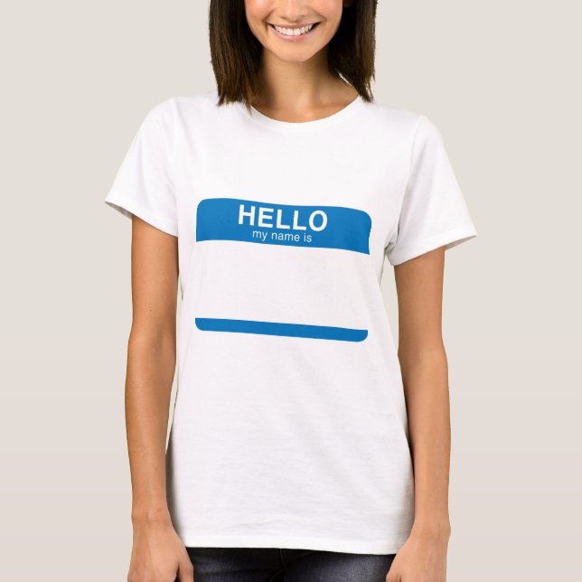T-shirt Bonjour mon nom est - bleu (Devant)