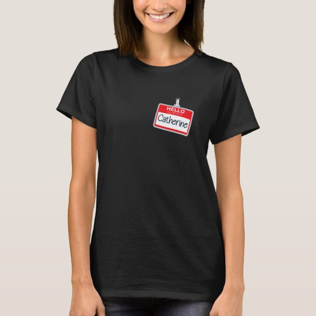 T-shirt Bonjour Mon Nom Est Catherine Funny Costume Hallow (Devant)