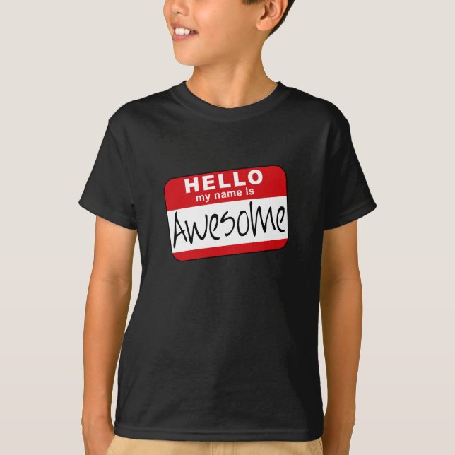 T-shirt Bonjour, mon nom est impressionnant (Devant)
