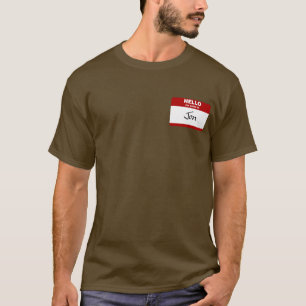 T-shirt Bonjour mon nom est Jon (rouge)