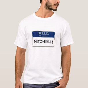 T-shirt Bonjour, mon nom est Mitchell !