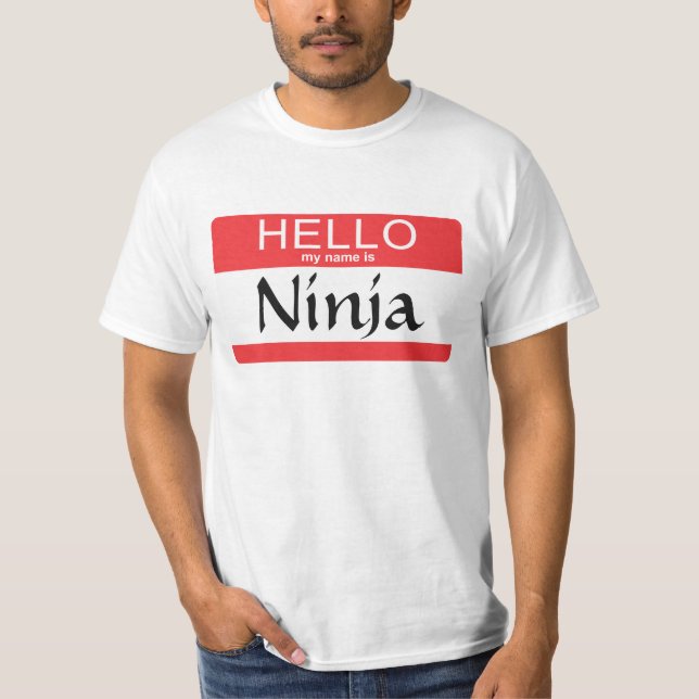 T-shirt Bonjour mon nom est Ninja (Devant)