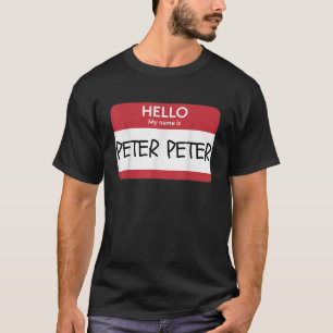 T-shirt Bonjour Mon Nom Est Peter Peter Funny Halloween 24