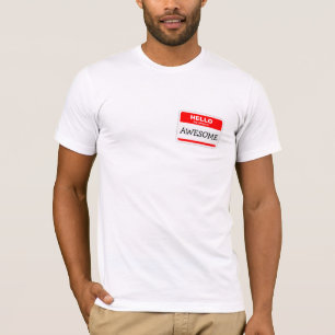 T-shirt Bonjour Mon Nom Est Un Sticker Magnifique