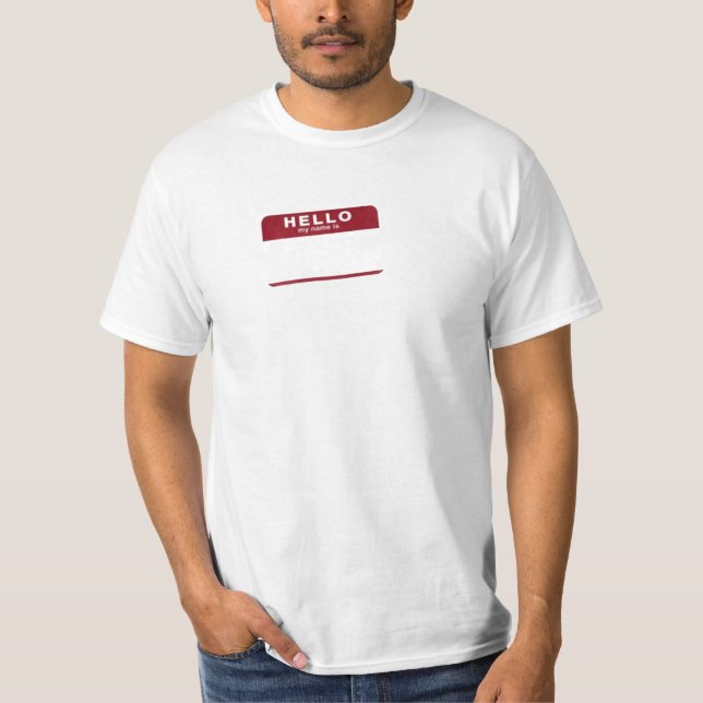T-shirt Bonjour mon nom est vide (Devant)