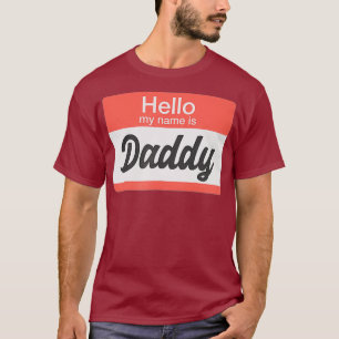 T-shirt Bonjour Mon nom Papa Nom Balise Funny Gay