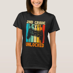 T-shirt Bonjour niveau 2e année jeu vidéo débloqué retour 