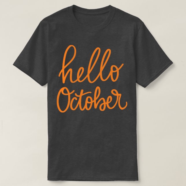 T-shirt Bonjour octobre (Design devant)