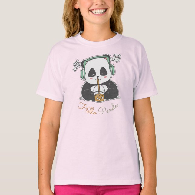 T-shirt Bonjour panda (Devant)