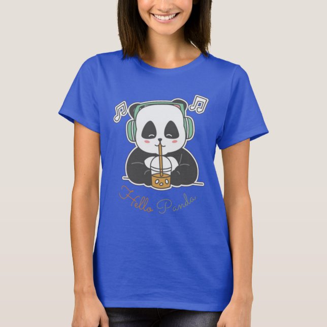 T-shirt Bonjour panda (Devant)