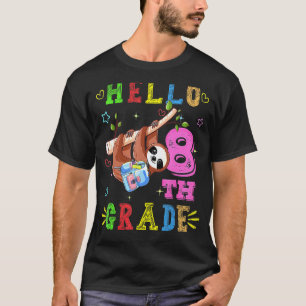 T-shirt Bonjour paresseux de 8e année rentrée des classes