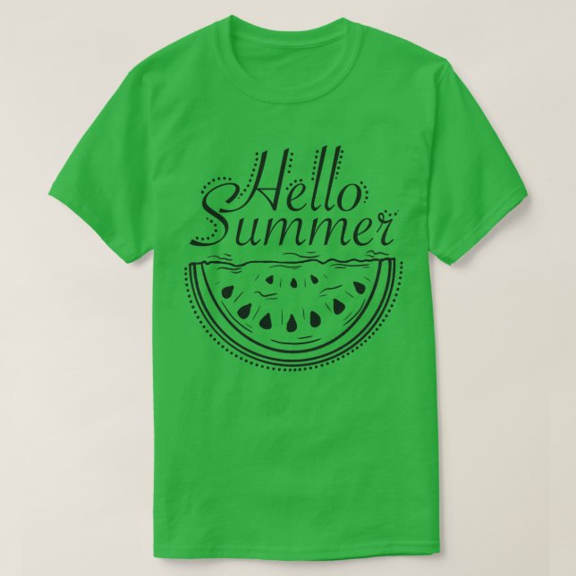 T-shirt Bonjour pastèque d'été (Design devant)