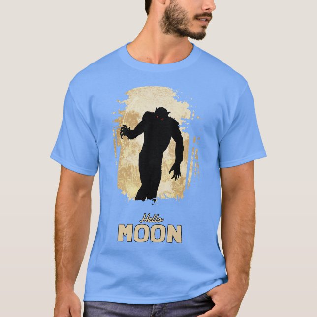 T-shirt Bonjour Pleine lune Nuit (Devant)