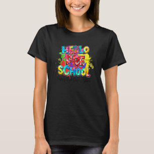 T-shirt Bonjour Pré École Heureux Premier Jour De L'École