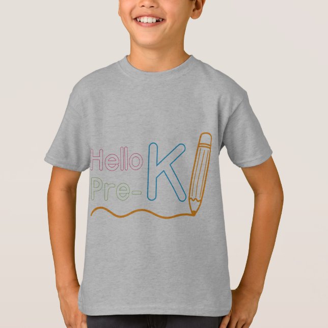 T-shirt Bonjour Pré K (Devant)