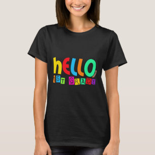 T-shirt Bonjour Première 1ère année de retour à l'école po