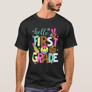 T-shirt Bonjour Première 1ère Année Scolaire Retour à l'éc