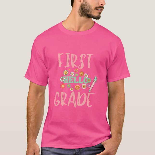 T-shirt Bonjour première année (Devant)