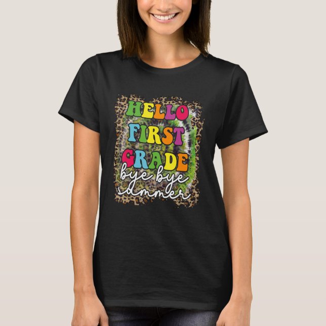 T-shirt Bonjour première année Bye Bye été (Devant)