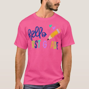 T-shirt Bonjour Première Année Retour à l'école 1ère année