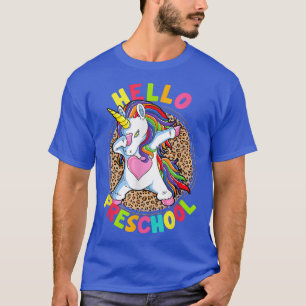 T-shirt Bonjour Preschool Unicorn Enfants Filles Leopard R