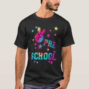 T-shirt Bonjour Préscolaire Tie Dye Premier Jour De L'Écol