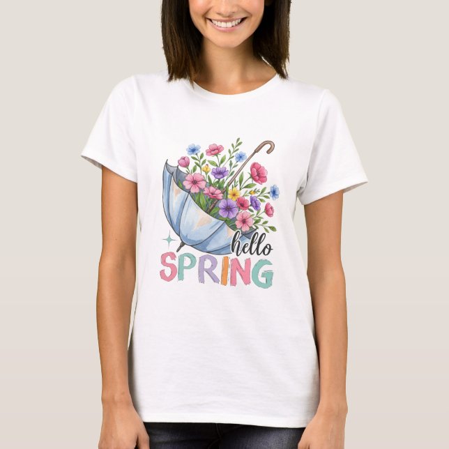 T-shirt Bonjour printemps (Devant)