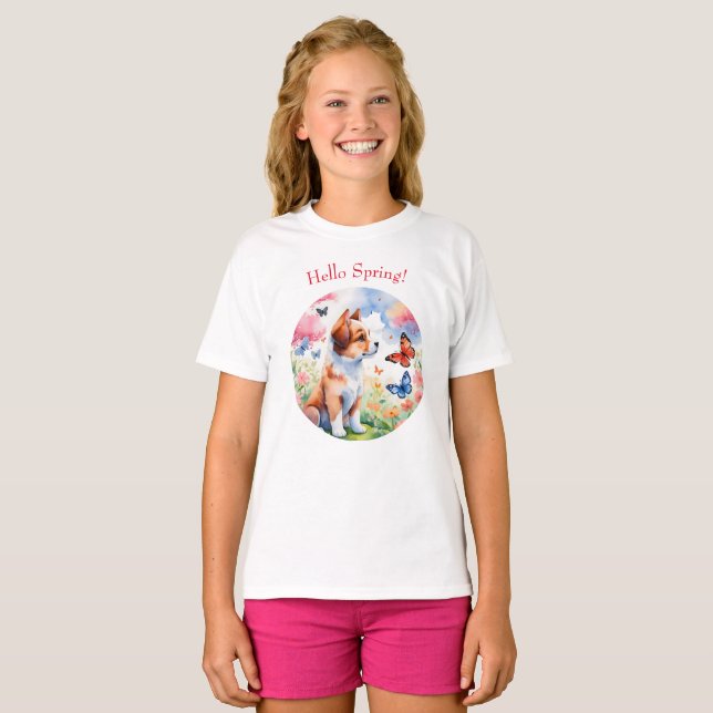 T-shirt Bonjour printemps (Devant entier)