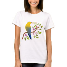 Bonjour printemps Bird Tee pour elle | Amoureux de