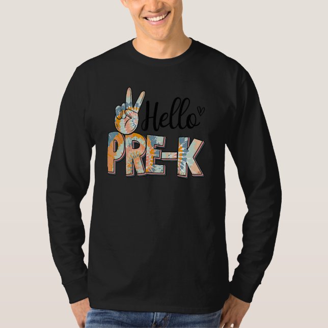 T-shirt Bonjour PrK Enseignant Boho Leopard Premier Jour D (Devant)