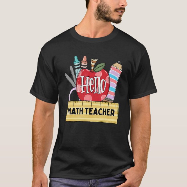 T-shirt Bonjour Prof de Maths    Prof de Pomme (Devant)