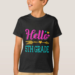 T-shirt Bonjour professeur de 5e année drôle de rentrée sc