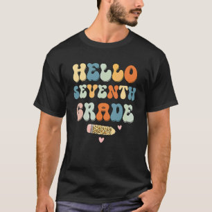 T-shirt Bonjour professeur de septième année Retour à l'éc