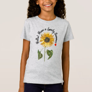T-Shirt Bonjour ! Profitez d'un été agréable - tournesol V