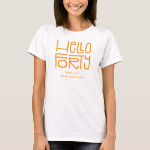 T-shirt BONJOUR QUARANTE 40e anniversaire moderne
