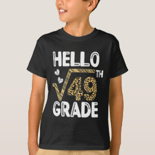 T-shirt Bonjour racine Carré de 49e 7e année 1ère jour Leo